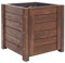 BOGATECO Macetero Jardín Madera para Exteriores | 39 x 39 x 40 cm | Terraza Balcón | Caja Cuadrada | Construcción Robusta y Impregnado | Llega ensamblado | con Agro-Textil | Marrón Oscuro