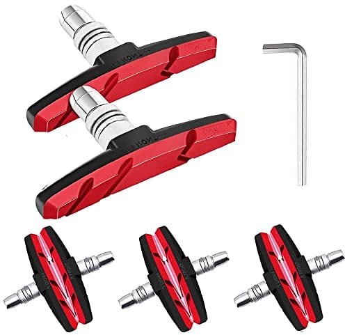 SenluKit 4 Paar V Fahrradbremsbeläge,V-Brake Fahrrad Bremsbeläge Für Shimano, Tektro, Avid, Clarks, Contec, Sram, XLC Bremsleistung, Langlebige & Passgenaue Bremsklötze 70 mm