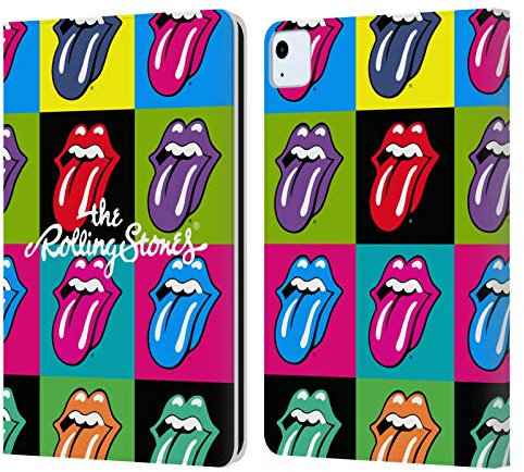 Head Case Designs Licenciado Oficialmente The Rolling Stones Pop Art 1 Colección de Lameduras Carcasa de Cuero Tipo Libro Compatible con Apple iPad Air 2020/2022