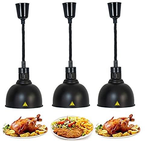 DBMGB Speisenwärmer Lampe, Lebensmittel WäRmelampe, Platten-wärmerlampe Einziehbare Hängende Wärme Lampe Speisenwärmer Licht für Restaurant Küche Buffet