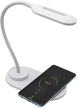 DENVER LAMPARA LED LQI - 55 CON CARGADOR DE MOVIL INALAMBRICO - 3 TONOS DE LUZ