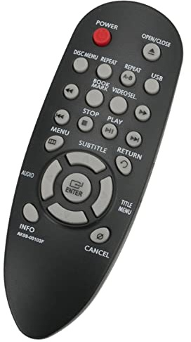AK59-00103F Telecomando sostitutivo Adatta per Samsung 2009 2020 DVD Player DVD-P390 DVD-P390-XEL DVD-P490 DVD-P490/XTL DVD-C450 DVD-C450/XAX DVD-C450/XFA DVD-C450K DVD-C450KS DVD-C450 DVD-C360