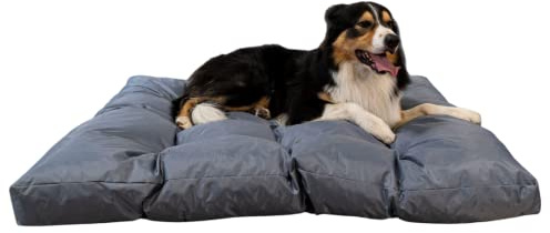 bananair - Hundebett Weich & Bequem - Wasserabweisender Stoff, Leicht zu Reinigen - XXL Hundekissen/Hundekorb/Dog Bed für Kleine & Große Hunde, Verschiedene Größen/Farben (125 x 110 x 15 cm, Grau)