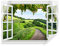 Tapeko Papier Peint 3D Panoramique Paysage 260x180 cm style Paysage 3D Vue Depuis la Fenêtre Papier Peint intissé pour Chambre Salon Personnalisé Décoration Murale u28196
