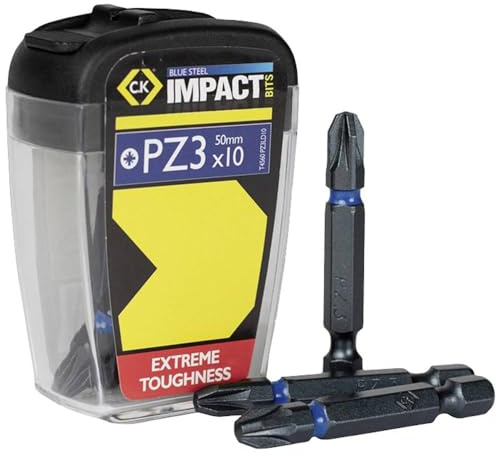 Blue Steel Impact Screwdriver Bit 50mm PZ3 Box of 10