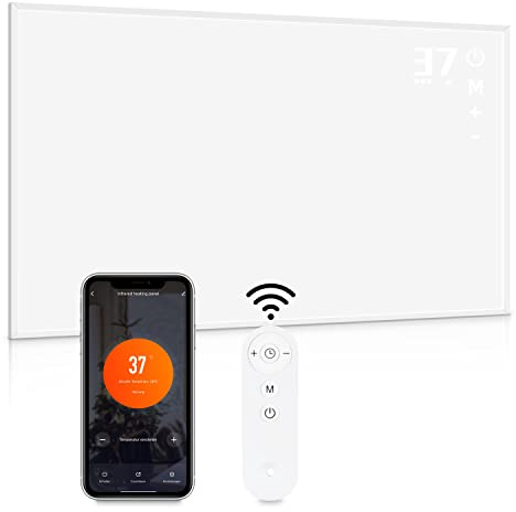 Mursche Infrarotheizung energiesparend infrarot Wandheizung - Standgerät Elektroheizung mit Thermostat 600W Wandmontage Heizkörper mit Fernbedienung APP Control Wand Elektroheizkörper | Standgerät Elektroheizung mit Thermostat 600W Wandmontage Heizkörper mit Fernbedienung APP Control Wand Elektroheizkörper
