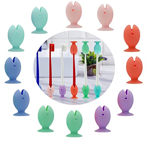 DIYBravo 12 pz Portaspazzolini Pesce Silicone, Porta Spazzolino da Viaggio, Copertura Spazzolino Versatile, Porta Dentifricio Portatile per Bambini e Adulti (Pesce)