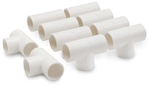 Bwintech 20 Pcs 25MM (3/4) 3-Wege T-Stück-Schlupf-Verbindungsstück PVC-U Fitting Ellbogen Kupplungs-Verbindungsstück Garten Wasser Rohrverbindung
