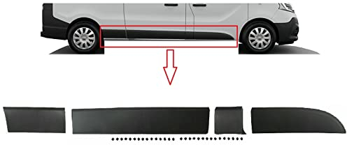Portes Latérales Panneau Moulure Bande Baguette Set Côté Droit pour Trafic III, Vivaro B, NV300, Talento 2015-2023