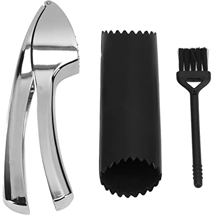 Uadme Presse-ail Manuel, Hachoir à Ail en Alliage De Zinc, Presse-ail Et Pilon, Pilon à Ail De Cuisine, Presse-purée Multifonctionnel à L'ail
