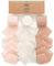 Vitalizart Schleifenband Rosa & Creme 3,8 cm x 19,2 m Geschenkband Breit Hochzeit Chiffonband Stoffband, Bänder-Set für Hochzeitseinladungen, Brautsträuße, Geschenke, Verpackungen, DIY-Kunsthandwerk