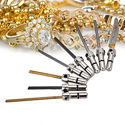 Engraving Cutting Bits Kit, 8 Pcs Different Functions Metal Pneumatic Impact Engraving Machine Engraving Milling Bit Set Jewelry Tool for DIY Woodworking, Carving, Trimming, Drilling