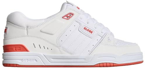 Globe Fusion Skateschuhe für Herren, Weiß/Rot, 44 EU