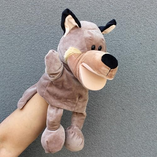 LOMTRATS Tier-Handpuppen für Kinder, Kleinkinder, inklusive Wolf, Tiger, Löwe, Affe mit Beinen, perfekt für Geschichtenerzählen, Unterricht, Vorschule, Geburtstagsgeschenk (bewegliche, offene Münder)