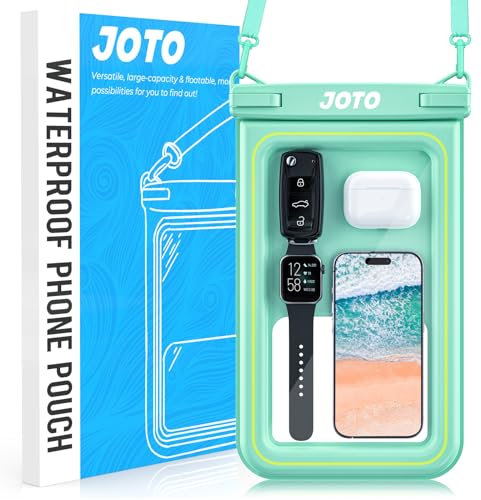 JOTO IP68 Large Floating Waterproof Phone Pouch Up to 7.5, Floatable Underwater Phone Case Cellphone Dry Bag for iPhone 16 15 14 13 12 11 Pro Max Xs Max XR X 8 7 Plus SE/Galaxy S24 S23 S22 -Green