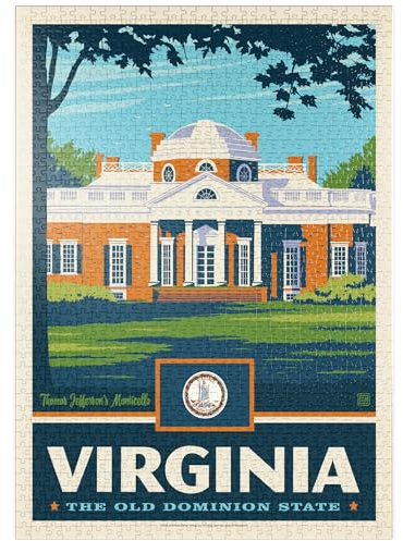 MyPuzzle Virginia: The Old Dominion State - Premium 1000 Teile Puzzle - MyPuzzle Sonderkollektion von Anderson Design Group