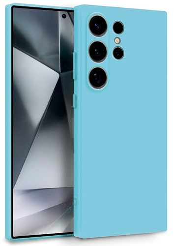 MyGadget Cover per Samsung Galaxy S24 Ultra - Custodia in Silicone Morbido a Doppio Strato – Case con Protezione Fotocamera & Fodera Interna Antigraffio - Turchese