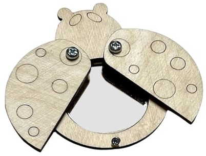 Sharplace Busy Board DIY-Teil, sensorisches Spielzeug, Entwicklungs-DIY-Material, Holz, Feinmotorik, Montessori für Kinder im Vorschulalter, Spiegel