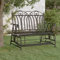 LAPOOH Schaukelbank 2-Sitzer, Gartenbänke, Sitzbank Outdoor, Parkbank, Garten Bank Für Draussen, Outdoor Deko Wetterfest, 114 cm Schwarz Stahl