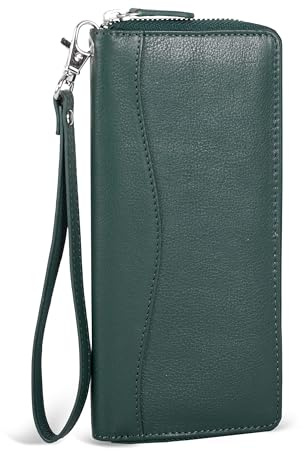Womens Leather Wallet Clutch Purse - RFID 8 Card Holder Coin Pocket Idea