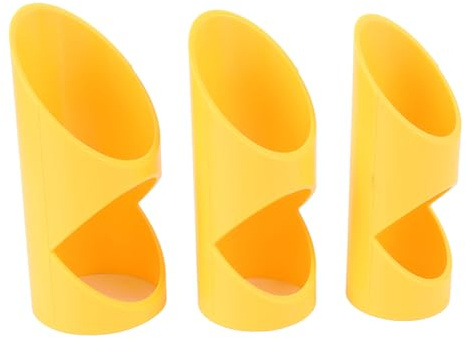 Fdit 3 PCS Precision Foam Pipe Cutter Kit, ABS Insulation Cutting Guide for 15-28mm Pipes Pipe Lagging Jig with Laser Alignment Marks (Yellow)