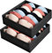 AiQInu BH Organizer Aufbewahrungsbox,7 Zellen Faltbare Schubladen Organizer für BH,2 Stück Kleiderschrank Schublade Divider Unterwäsche Organizer zum Aufbewahren von BHs,Socken und Krawatten