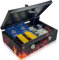 KABISAFE Tragbarer Safe Tresor Abschließbare Box, Tragegriff Tresor für Zuhause, 11L Feuerfester Geldkassette für Bargeld Schmuck A4 Dokumente, 36.7 x25.4 x 12.3CM, Schwarz