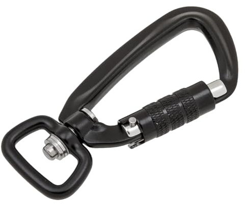 Gewichtstragender Karabiner, Verschlusskarabiner für Schlüssel, Automatisch verriegelnder Karabiner für Outdoor-Rucksäcke, Hundegeschirr-Karabiner, 360-Grad-Drehgelenk, drehbarer Twist-Lock-Karabiner