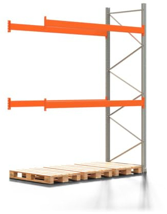 REGALWERK Palettenregal Artus - Anbauregal mit 3 Ebenen - Fachlast 3.000 kg - 3.500 x 2.700 x 1.100 mm (HxBxT) - Schwerlastregal