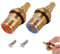 2 PCS Tap Washers, 1/4 Turn Valve Replacement, Tap Cartridge with Solid Brass Ceramic, Glands Seals Repair Kit, for Shower Bathroom Taps with Washers