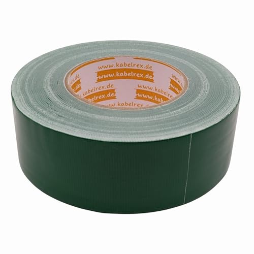 KABELREX Klebeband Gewebeband Duct Tape Grün 50m + 5m Extra! = 55m x 5cm Extrem Stark & Wasserdicht – 10% mehr Länge als Standard – Allzweck Panzerband für Reparaturen, Basteln, Outdoor & Handwerk