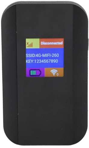 Goshyda 4G LTE Mobile WiFi Hotspot, Wireless Network Router with SIM Card Slot, 2100mAh Battery, 500Mbps High Speed, Support 10 Users