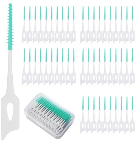 220 Stück Interdentalbürsten, Zahnseidebürste, Weiche Interdentalbürsten, Silikon Zahnzwischenraumbürsten, Tragbarer Dual-Use Zahnseide Stick für Zahnreinigung Zwischenräume Werkzeug
