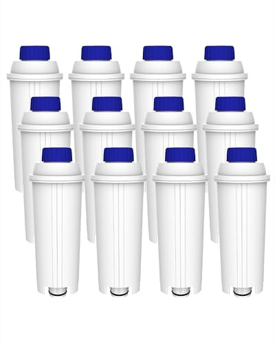 Waterdrop Kaffeefilter, Ersatz für De'Longhi® Wasserfilter DLSC002, 12 Pack | Kompatibel mit De'Longhi® Magnifica® S, Eletta® Explorer, Dinamica® und ECAM-Serie, Espressomaschine, TÜV SÜD Zertifiziert