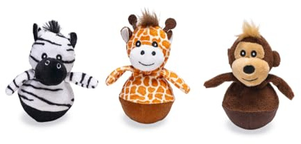 Beeztees Dschungel Wobblers, Katzenspielzeug, Plüsch, Farblich