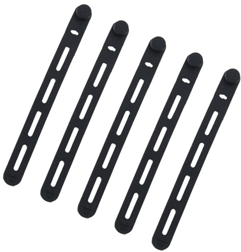 YUGSHNKFC 5Pcs Adjustable Silicone Cable Organizers Ties Wire Storage Band Headphone Line USB Data Cord Soft Rubber Tape Cable Manager