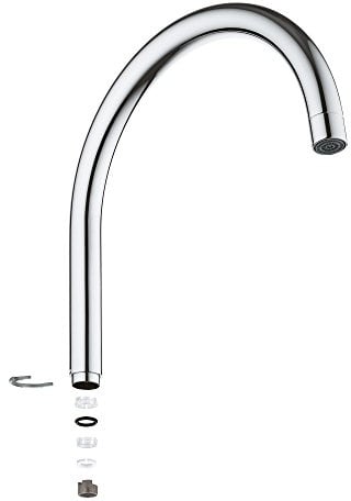GROHE Ersatzteil, Auslauf für Armaturen, Ersatz-Auslauf | Auslauf zum Austausch defekter Armaturenteile, einfache Montage (chrom, 13372000)