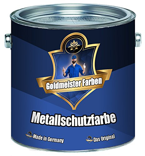 Goldmeister Farben Metallschutzfarbe hochwertiger Lack für Metalluntergründen Metallschutzlack Metall-Lack (2,5 L, Weiß (RAL 9010))