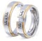 Juwelier Schönschmied Trauringe Partnerringe Eheringe - inkl. WUNSCHGRAVUR - Edelstahl Zirkonia 62-70 112HDac - mit AMAZON KONFIGURATOR direkt online gestalten !