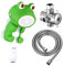 KAIYING Duschköpfe für Kinder, Cartoon Wasserfluss Sprühdusche, Duschaufsatz für Kleinkinder, Baby handduschkopf Badezubehör, Bad Kinder-Duschaufsatz (J:Duschkopf(Frosch)+Schlauch+Umschaltventil)