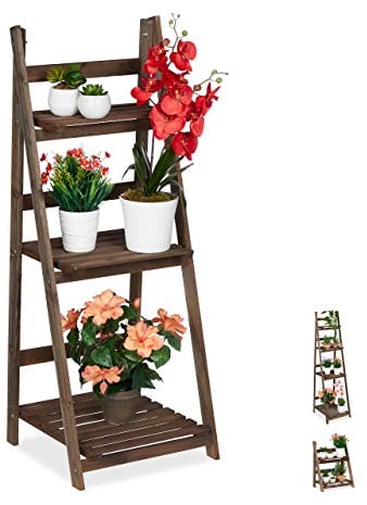 relaxdays Fioriera per Piante, Legno, 108,00 x 41,00 x 40,00cm