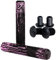 Striker Stunt-Scooter/BMX Hand Griffe Soft lang + 2 x 2 Barends (Schwarz/Lila)