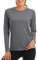 KEFITEVD Sport Oberteile Damen UV Shirt Damen Wasser Laufshirt Langarm UV Schutz Shirt Funktionsshirt Wandern Dunkelgrau L