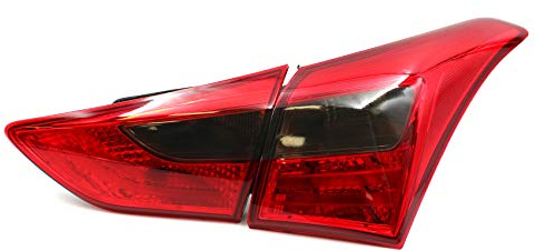 C058 Rückleuchten Folie Set Aufkleber Tönungsfolie Heckleuchten Passgenau zugeschnitten für Rückleuchte Selbstklebend Kfz Auto Zubehör (Dark Grey)