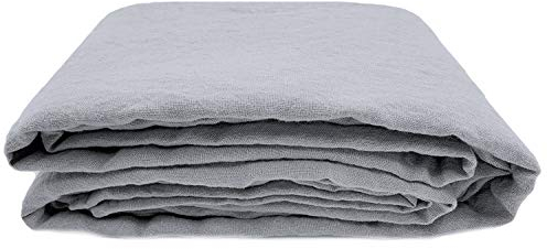 JOWOLLINA Spannbettlaken aus 100% Leinen Stonewashed (140 x 200+25 cm, Ultimate Gray)