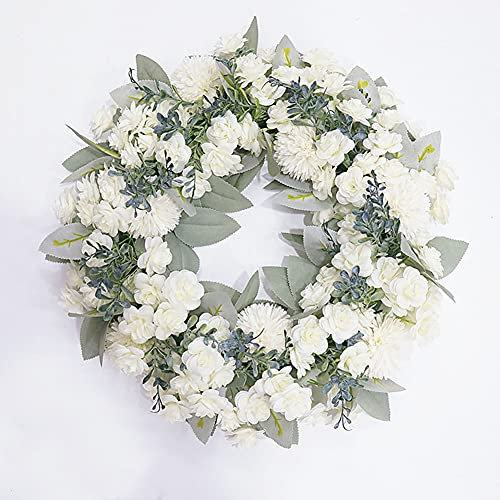 Ghirlanda artificiale da appendere, ghirlanda di fiori artificiali, ghirlanda di porte anteriori, per porte, matrimoni, feste, casa, pareti, decorazioni per finestre