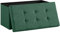 Zedelmaier Sitzbank mit Stauraum Sitzhocker faltbar belastbar bis 300 kg 76 x 38 x 38 cm (Leinen - Turkis)