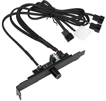 Fan Hub CPU Cooling YACSEJAO 12V 3/4pin PC 3 Channels Fan Hub 1Knob Cooling Fan Speed Controller(1Knob IDE)