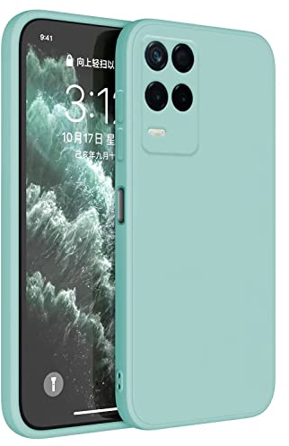 Topme Handyhülle Hülle Fur Realme 8 5G / Realme Narzo 30 5G (6.5 Inches) Case Schutzhülle, Hautschutz Aus TPU Silikonhülle - Helles Cyan
