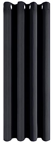MRTREES Rideau Occultant Noir pour Dressing Porte 140x210 CM Panneau Intérieur Double Rideau Opaque Thermique Anti Froid Isolant Phonique Anti Bruit pour Fenetre Chambre Adulte Salon, Lot de 1